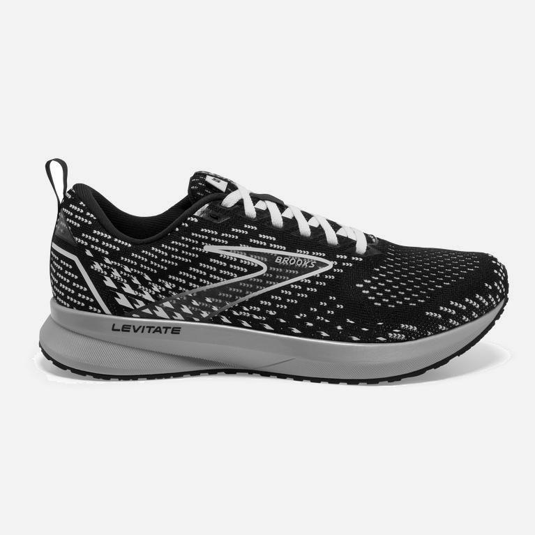 Brooks Levitate 5 Womens Road Running Shoes - Black/Grey/White - Philippines (130425UGL)